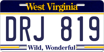 WV license plate DRJ819