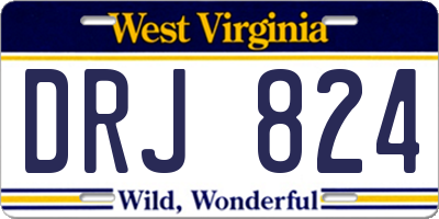 WV license plate DRJ824