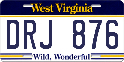 WV license plate DRJ876