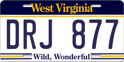 WV license plate DRJ877