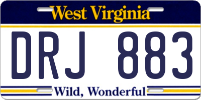 WV license plate DRJ883