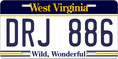WV license plate DRJ886