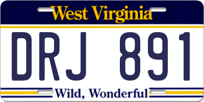WV license plate DRJ891