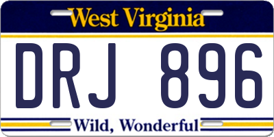 WV license plate DRJ896