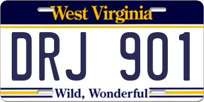 WV license plate DRJ901