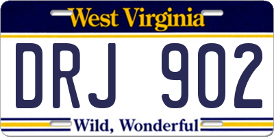 WV license plate DRJ902