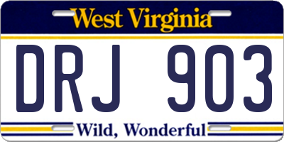 WV license plate DRJ903