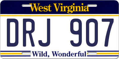 WV license plate DRJ907