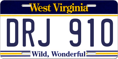 WV license plate DRJ910