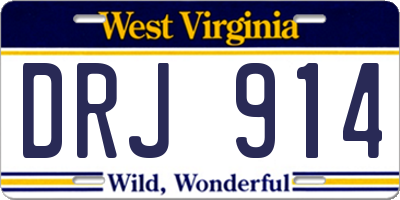 WV license plate DRJ914