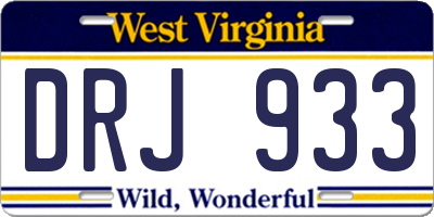 WV license plate DRJ933
