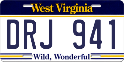 WV license plate DRJ941