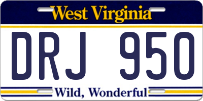 WV license plate DRJ950