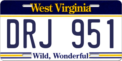 WV license plate DRJ951