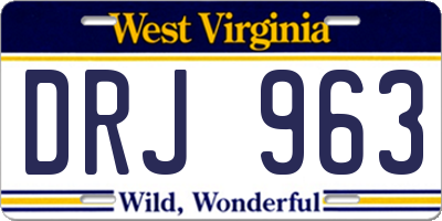 WV license plate DRJ963