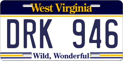 WV license plate DRK946