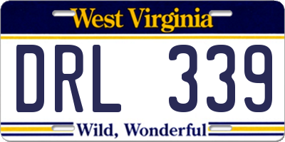 WV license plate DRL339