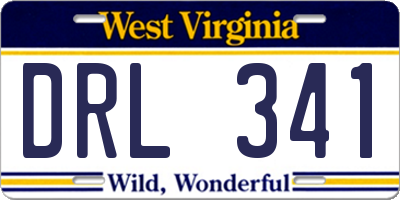 WV license plate DRL341