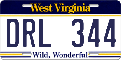 WV license plate DRL344