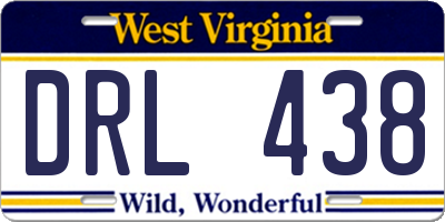 WV license plate DRL438