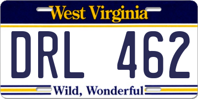 WV license plate DRL462