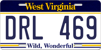 WV license plate DRL469