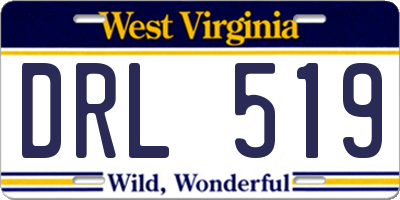 WV license plate DRL519