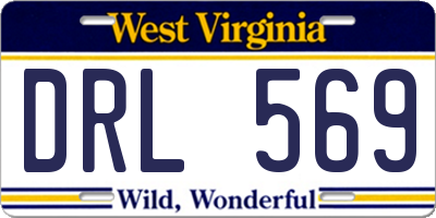 WV license plate DRL569