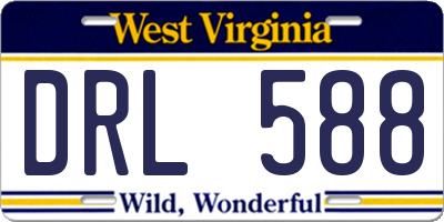 WV license plate DRL588