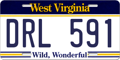 WV license plate DRL591