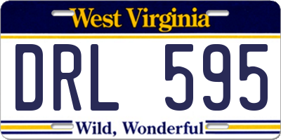 WV license plate DRL595