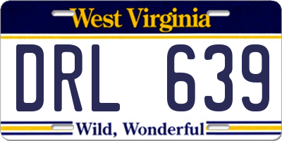 WV license plate DRL639