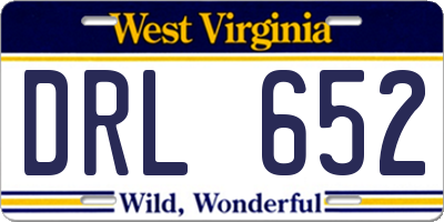 WV license plate DRL652