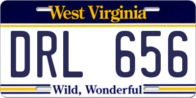 WV license plate DRL656