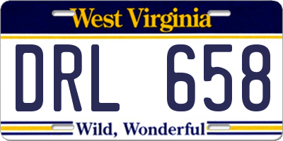 WV license plate DRL658