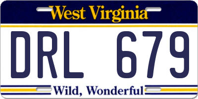 WV license plate DRL679