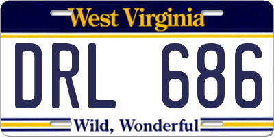 WV license plate DRL686