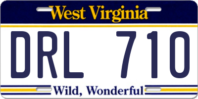 WV license plate DRL710