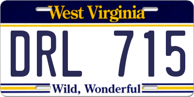 WV license plate DRL715