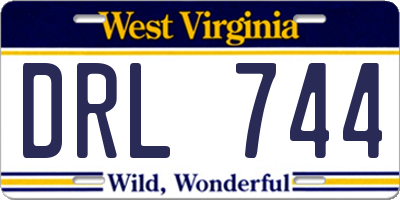 WV license plate DRL744