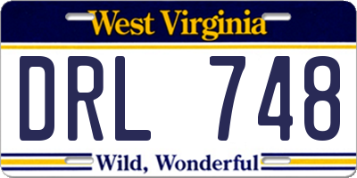 WV license plate DRL748