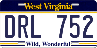 WV license plate DRL752