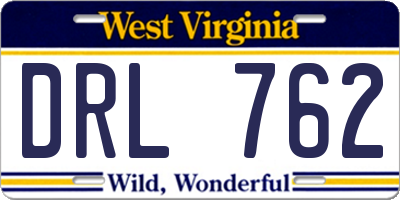WV license plate DRL762