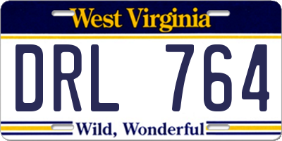 WV license plate DRL764