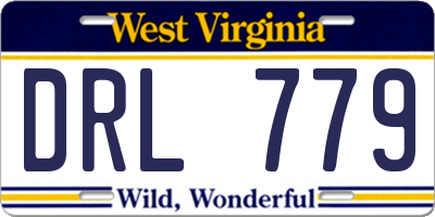 WV license plate DRL779