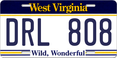 WV license plate DRL808