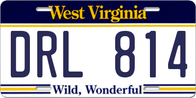 WV license plate DRL814