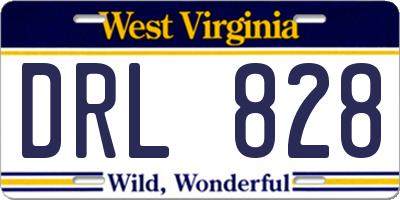 WV license plate DRL828