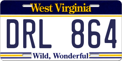 WV license plate DRL864