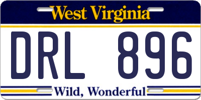 WV license plate DRL896